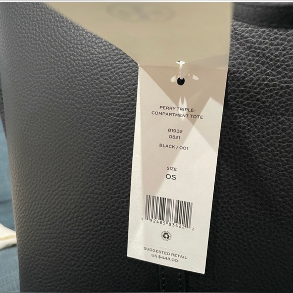 Tory Burch Perry Leather Shopper Tote Bag - Picture 2 of 9